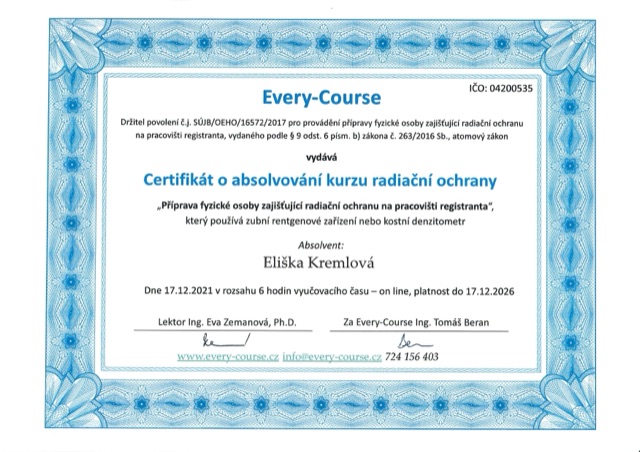Certifikát 2
